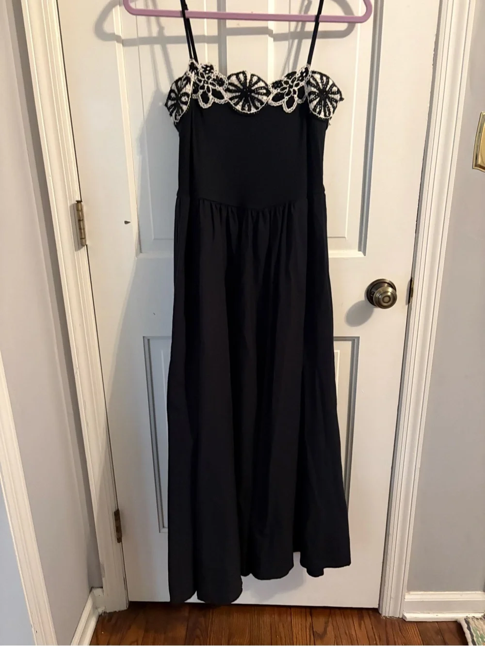J Crew Crochet Mixy Dress in black